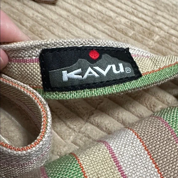 KAVU Cotton Canvas Crossbody Purse Bag Striped - Picture 2 of 6